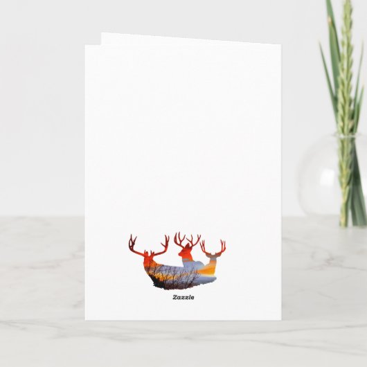 Fawn deer watercolor カード (裏面)