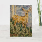 Fawn deer watercolor カード (正面)