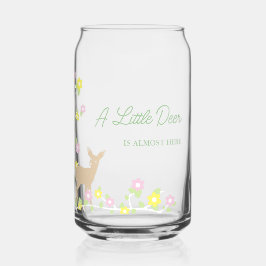 Fawn Floral Girl Baby Shower ガラス缶
