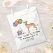 Fawn Greyhoundイタリアン Cartoon Dog誕生日 フェイバーバッグ (クリップ留めされた状態)