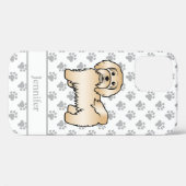 Fawn Havanese Cute Cartoon Dogイラストレーション&名前 Case-Mate iPhoneケース (裏面 (横))