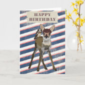 FAWN & OWL誕生日カード カード (黄色い花)