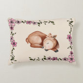Fawn Print Pillow - Perfect Match for the Blanket アクセントクッション (正面)