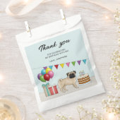 Fawn Pugかわいい漫画の犬の誕生日ありがとう フェイバーバッグ (クリップ留めされた状態)