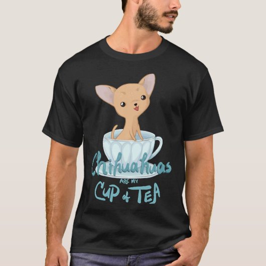 Fawn Teacup Chihuahuasお茶のカップ Tシャツ (正面)