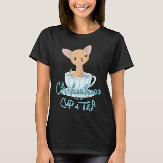 Fawn Teacup Chihuahuasお茶のカップ Tシャツ (正面)