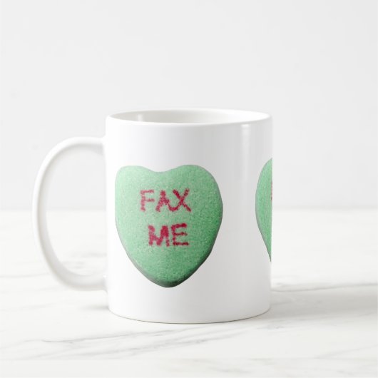 FAX Meハート コーヒーマグカップ (左)