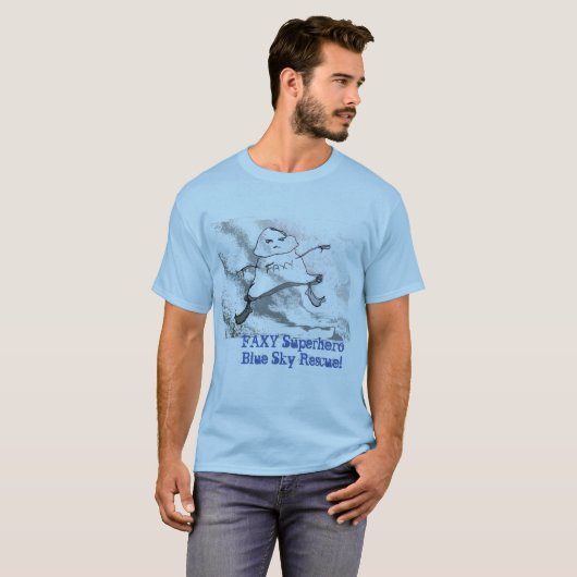 FAXY superHero Blue Sky Rescue ©2020Annabelle Echo Tシャツ (正面フル)