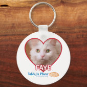 Faye – ボタンスタイルキーチェーン キーホルダー (正面)