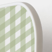 Faye and Lauren Green Gingham ピックルボールラケット (左詳細)