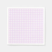 Faye and Lauren Pastel Purple Gingham スタンダードカクテルナプキン (正面)