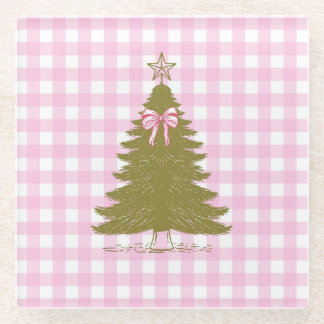 Faye and Lauren Pink Holiday Coaster ガラスコースター