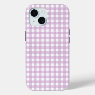 Faye and Lauren Soft Purple Gingham iPhone 15ケース