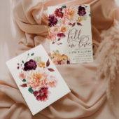 Faye Burgundy Fall In Love Autumn Bridal Shower 招待状