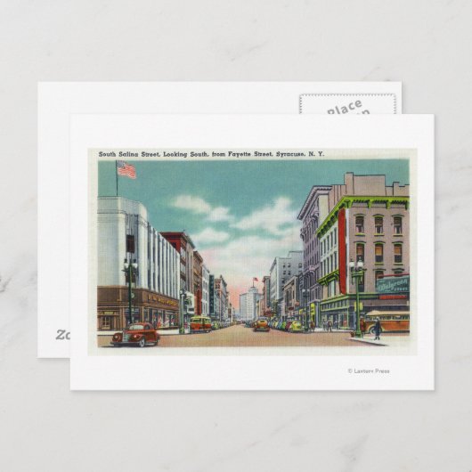 Fayetteの通りからのSの塩水性沼沢の通り ポストカード (正面/裏面)