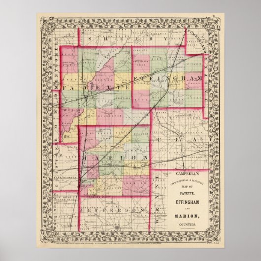 Fayette, Effingham, Marion, counties ポスター (正面)