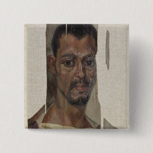 Fayum (木のencausticのワックス)からのポートレート 缶バッジ