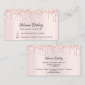 FBインスタソーシャルラッシュバラ金ゴールドドリップピンク 名刺 (正面/裏面)