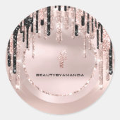 FBソーシャルメディアメイクアップアーティスト ドリップス ローズ グリッター ラウンドシール (正面)