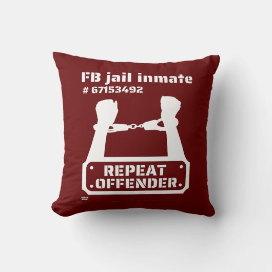 「FB JAIL」刑務所おもしろい収容者 クッション (正面)