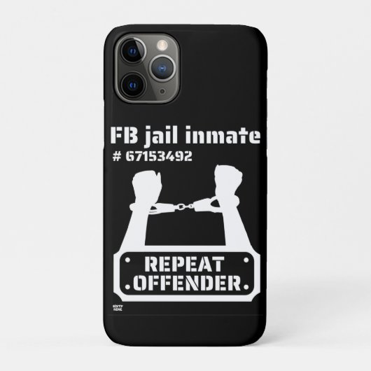「FB JAIL」刑務所おもしろい収容者 Case-Mate iPhoneケース (裏)