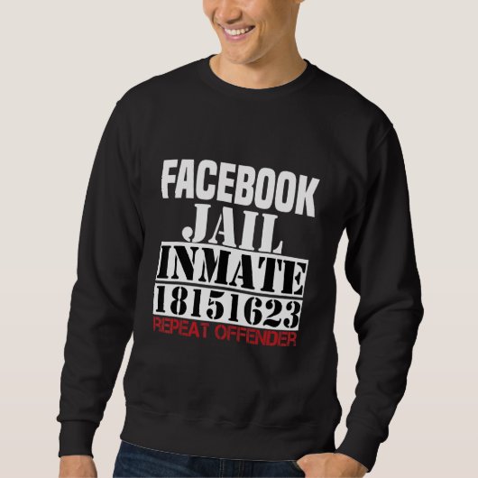 Fb Social Networkが犯罪者を繰り返18151623に スウェットシャツ (正面)