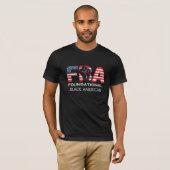 FBA基礎ブラックアメリカン Tシャツ (正面フル)