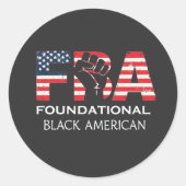 FBA ブラックパンサー党の拳 ラウンドシール (正面)