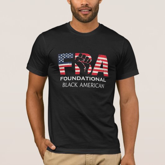 FBA Foundational Black American Raised Fist Tシャツ (正面)