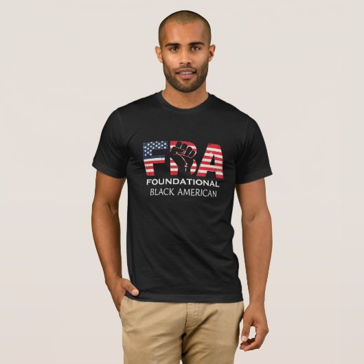 FBA Foundational Black American Raised Fist Tシャツ (正面フル)