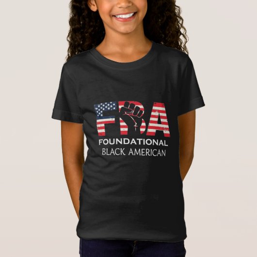 FBA Foundational Black American with Raised Fist Tシャツ (正面)