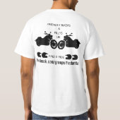FBAPの基本的な白(黒いロゴ) Tシャツ (裏面)