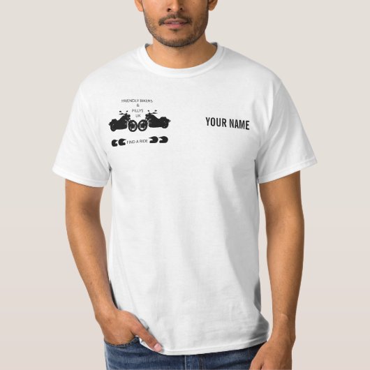 FBAPの基本的な白(黒いロゴ) Tシャツ (正面)