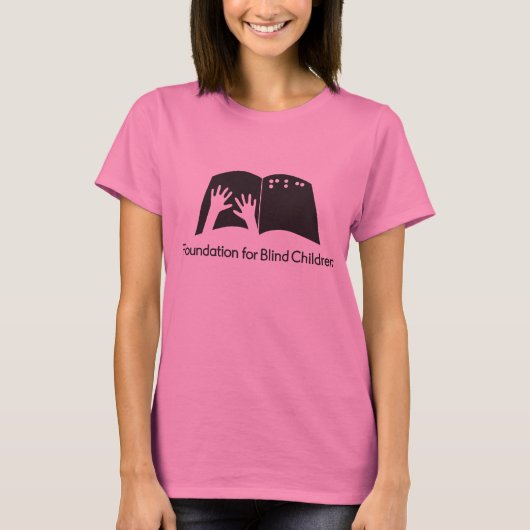 FBCのロゴの女性ピンクのティー Tシャツ (正面)