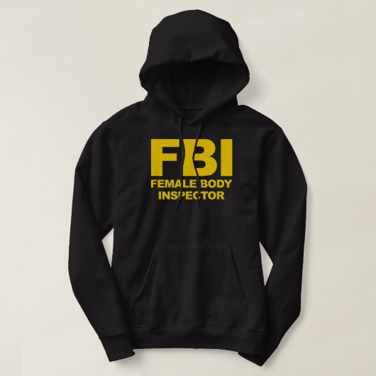 FBIおもしろいの女子体監察官 パーカ (デザイン正面)