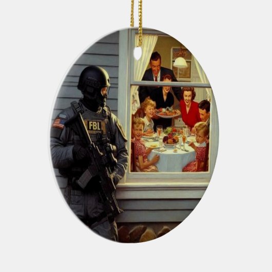 FBIがアメリカ人を伝統的監視 セラミックオーナメント (右)