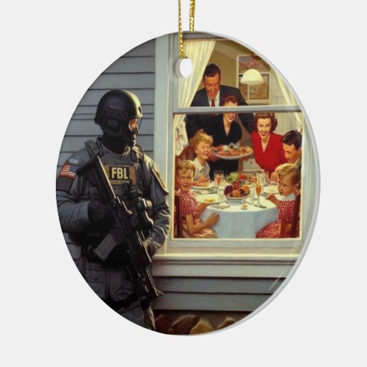 FBIがアメリカ人を伝統的監視 セラミックオーナメント (左)