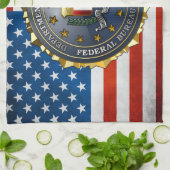 FBIのエンブレム キッチンタオル (折り畳み)