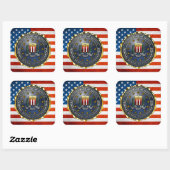 FBIのエンブレム スクエアシール (シート)