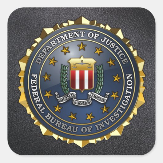 FBIのエンブレム スクエアシール (正面)