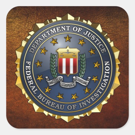 FBIのエンブレム スクエアシール (正面)