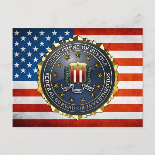 FBIのエンブレム ポストカード (正面)