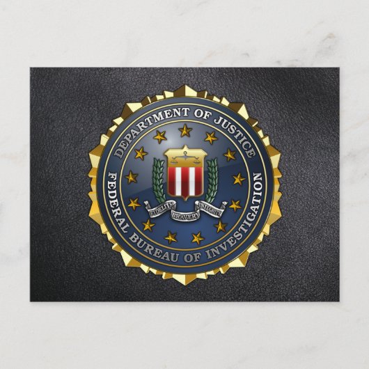 FBIのエンブレム ポストカード (正面)