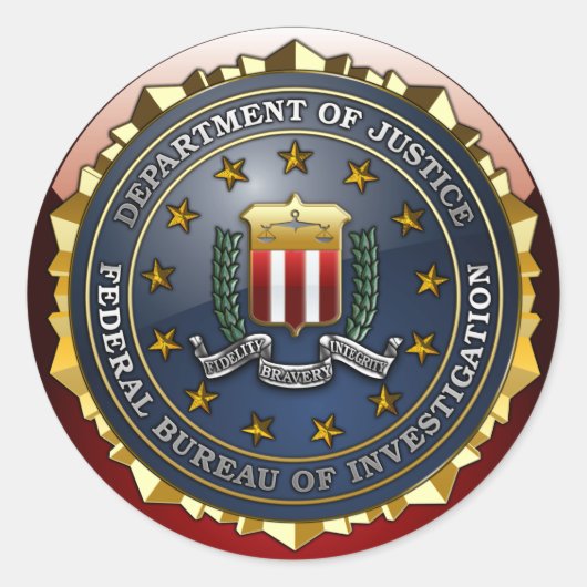 FBIのエンブレム ラウンドシール (正面)