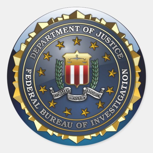 FBIのエンブレム ラウンドシール (正面)