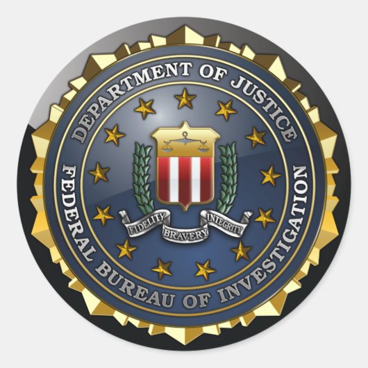 FBIのエンブレム ラウンドシール (正面)