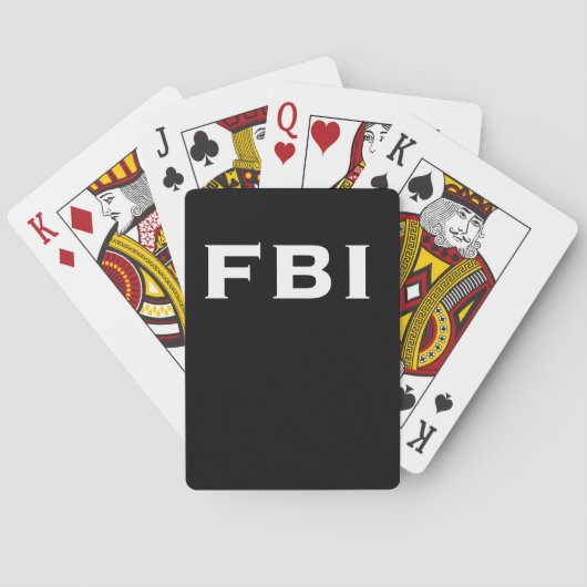 FBIのカッコいい トランプ (裏面)