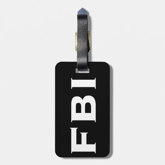 FBIのカッコいい ラゲッジタグ (裏面縦)