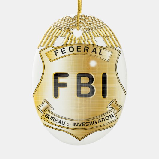 FBIのバッジ セラミックオーナメント (正面)