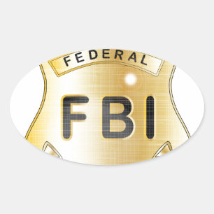 FBIのバッジ 楕円形シール